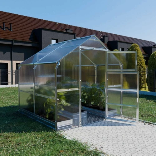 Baumera KLASIKA Bernard greenhouse with galvanised steel frame and twin-wall polycarbonate panels