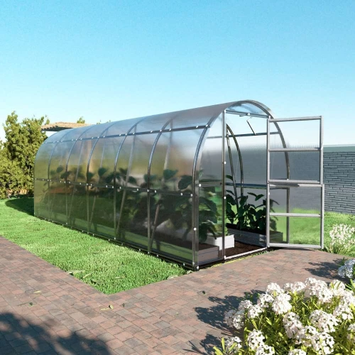 Baumera KLASIKA Slim Greenhouse 2 m Wide Baumera KLASIKA Slim greenhouse with galvanised steel frame and polycarbonate glazing