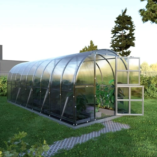 Baumera KLASIKA Arkinis Greenhouse 3 m Wide Baumera KLASIKA Arkinis greenhouse with arched galvanised frame and polycarbonate panels