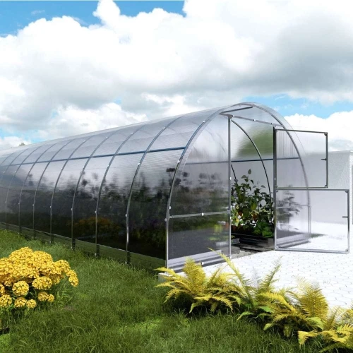 Baumera KLASIKA Easy Greenhouse 3 m Wide Baumera KLASIKA Easy greenhouse with galvanised steel frame and polycarbonate glazing
