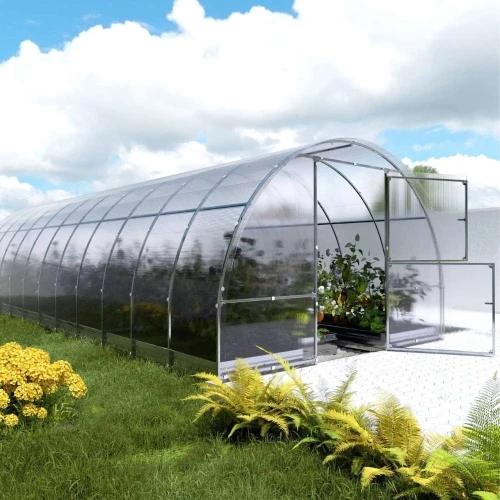 Baumera KLASIKA Easy Greenhouse 3 m Wide Baumera KLASIKA Easy greenhouse with galvanised steel frame and polycarbonate glazing