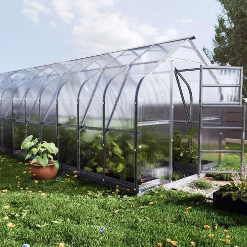 Baumera STANDART Klasika Greenhouse 2.5m Wide Baumera STANDART Klasika greenhouse with galvanised steel frame and polycarbonate panels