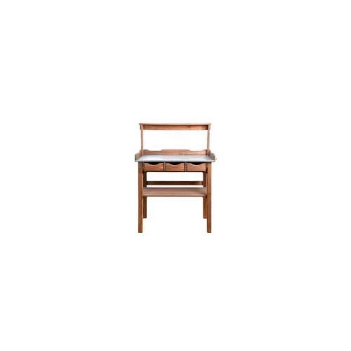 Potting table with rack brown Potting table with rack brown