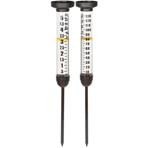 Gardenlife Rain Meter L – Rain gauge with soil spike Plastic rain gauge from Gardenlife – Rain Meter L with clear scale in mm and inches