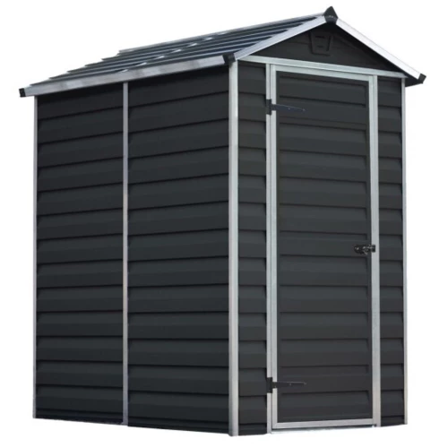 Canopia Skylight Shed 117 × 177 cm (4 × 6 ft) on white background – polycarbonate walls, skylight roof, aluminium frame