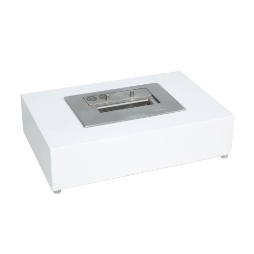 White London fireplace Small London table bio fire in white