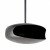 Black UFO-60 Hein & Haugaard handcrafted ceiling-mounted fireplace
