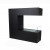 3-sidet bio fireplace in black