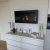 Texas biofire - Black wall mounted bioethanol fireplace with safety glass