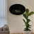 Oval bio fireplace for wall mounting