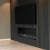 One-sided built-in fireplace insert