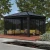 Dark grey mesh netting set installed on Canopia Dallas 4300 gazebo