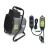 Portable 2400W greenhouse fan heater with digital thermostat by Canopia, shown with temperature controller and splash-resistant 