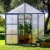 Canopia Glory 8×12 ft. greenhouse with grey aluminium frame and twin-wall polycarbonate panels, shown on white background