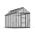 Canopia Glory 8×20 ft greenhouse with grey frame and insulated twin-wall polycarbonate panels, shown on white background