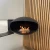 Ceiing-mounted bioethanol fireplace Cocoon Aeris Black with steel mounting rod