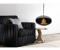Ceiing-mounted bioethanol fireplace Cocoon Aeris Black with steel mounting rod