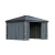 Curtain set on Canopia Dallas 12×14 ft. gazebo, dark grey panels