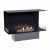 Foco Three 1000 bioethanol fireplace with three open sides for a panoramic flame view.