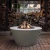 Happy Cocooning Cone Gas Fireplace Fire Table in the colour black