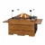 Happy Cocooning Teak Square Gas Fireplace Fire Table 