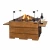 Happy Cocooning Teak Square Gas Fireplace Fire Table 