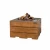 Happy Cocooning Teak Square Gas Fireplace Fire Table 