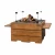 Happy Cocooning Teak Square Gas Fireplace Fire Table 