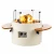 Happy Cocooning White Round Gas Fireplace Fire Table