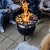 Grill plate for Höfats Moon 45 outdoor smokeless fire pit.