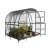 Baumera Baltic LT arched greenhouse with galvanised omega frame and polycarbonate glazing