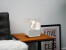 Small table bio fireplace in white
