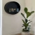 Oval bio fireplace for wall mounting