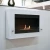 Nebraska White - Square wall-mounted bioethanol fireplace