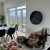 Round wall mounted bio fireplace