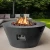 Happy Cocooning Cone Gas Fireplace Fire Table in the colour black