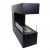 3-sidet bio fireplace in black