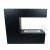 3-sidet bio fireplace in black