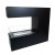 3-sidet bio fireplace in black
